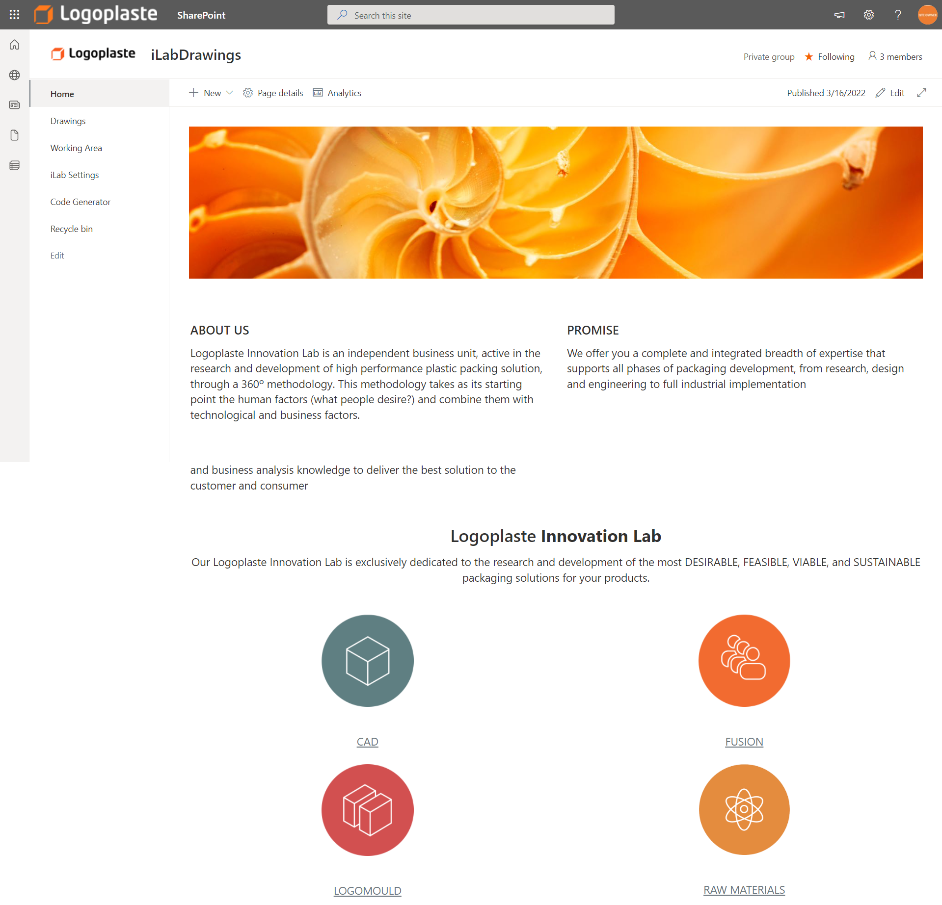 Logoplaste Innovation Lab Home